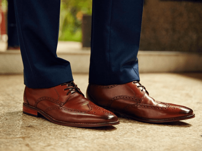 Modern mens brown dress shoes