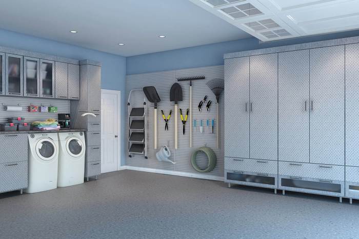 How to decorate a garage laundry room