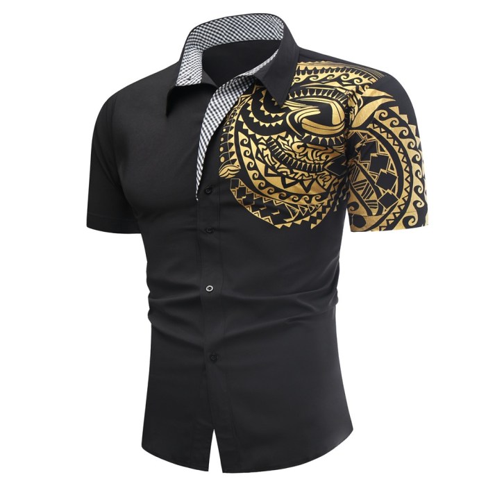 Mens gold dress shirt