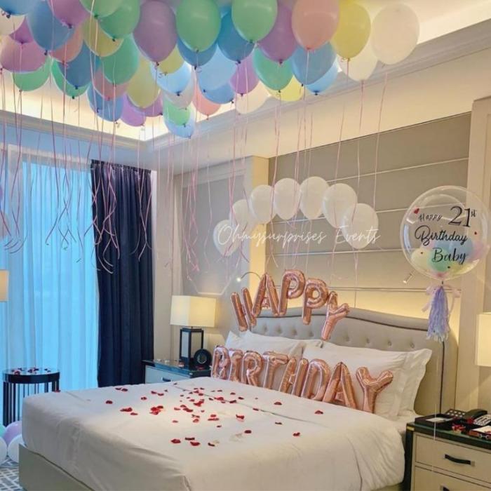 How to decorate birthday party room with balloons