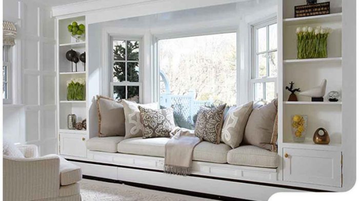 How to decorate big bay windows