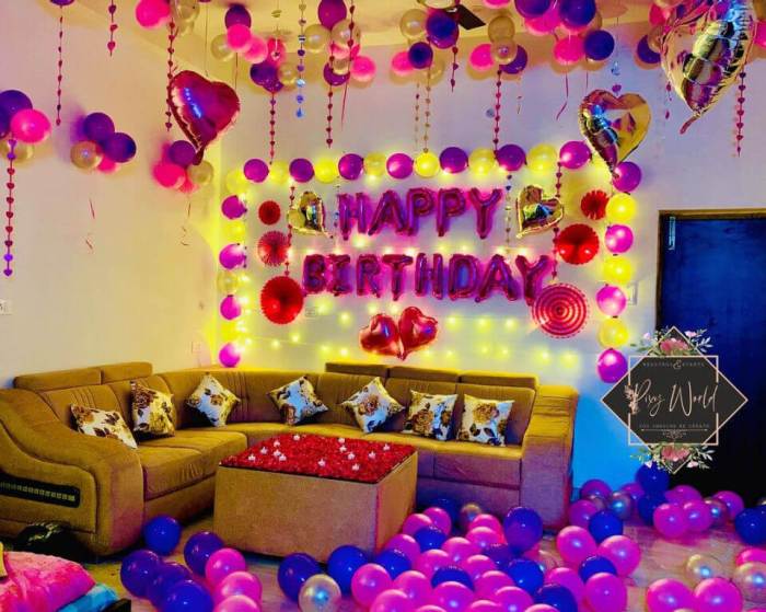 How to decorate birthday party room with balloons