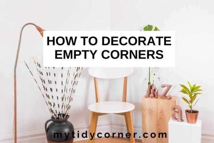 How to decorate empty corner of living room