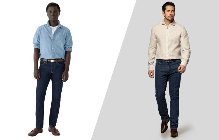 Men's dress shirts with jeans